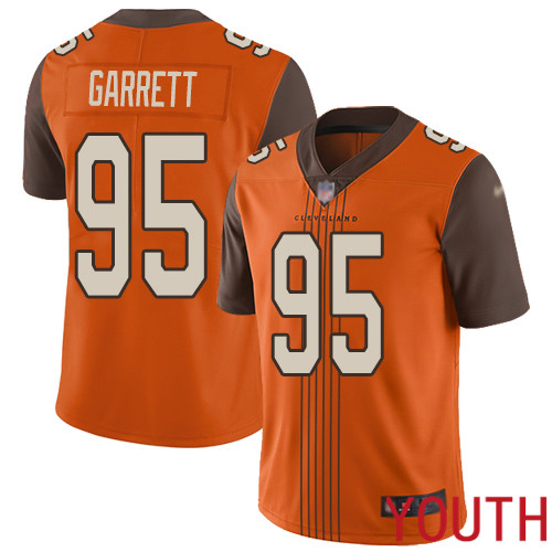 Cleveland Browns Myles Garrett Youth Orange Limited Jersey 95 NFL Football City Edition